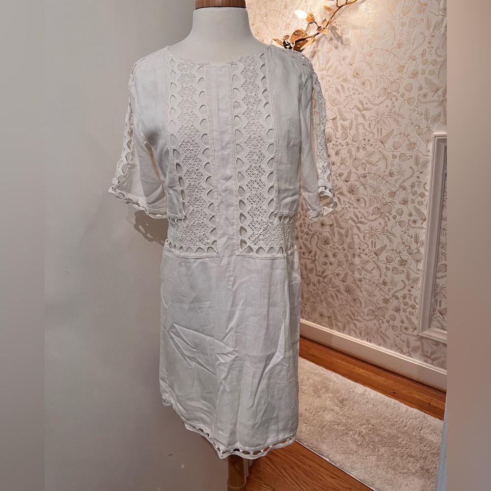 Beautiful linen off white summer dress